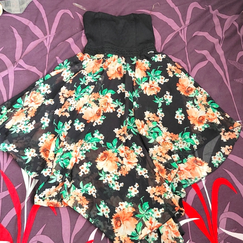 Floral offshoulder dress